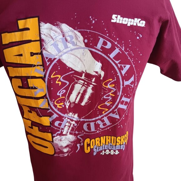 Vintage Medium T-shirt Single Stitch 1993 Official Cornhusker State Games M Red - Picture 6 of 6